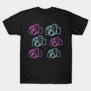 DSLR Camera Color Patterrn T-Shirt